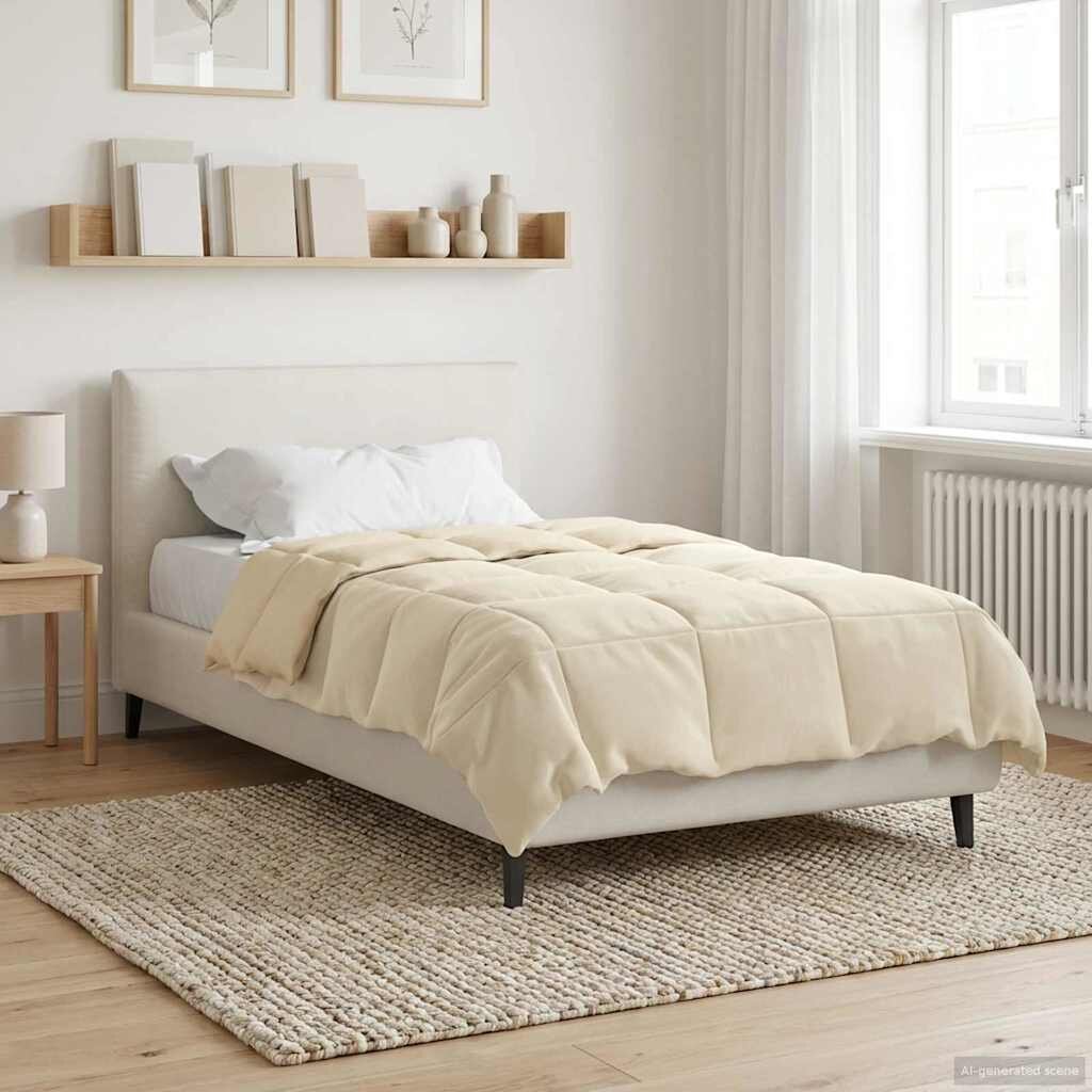 vidaXL Зимен юрган 155 x 220 cm Зима Микрофибър (100% полиестер) Крем