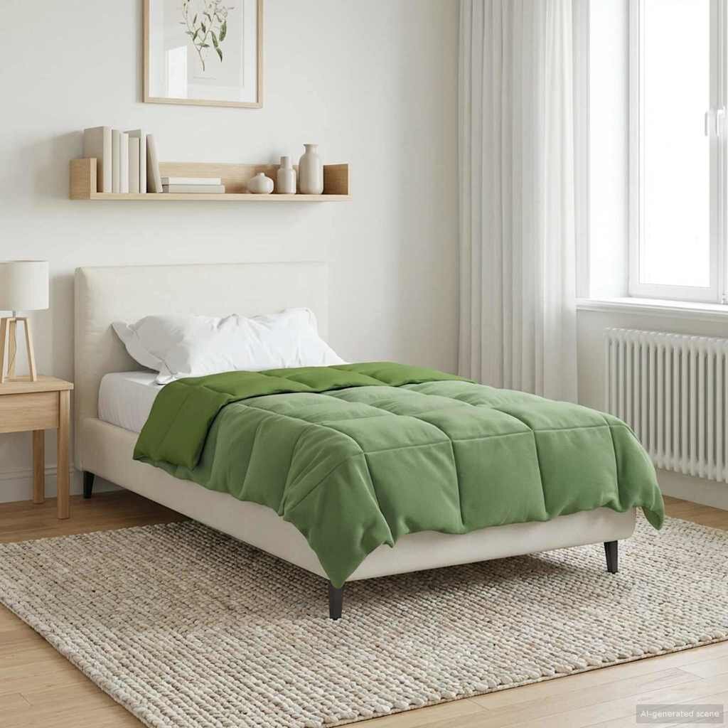 vidaXL Зимен юрган 155 x 220 cm Зима Микрофибър (100% полиестер) Зелен