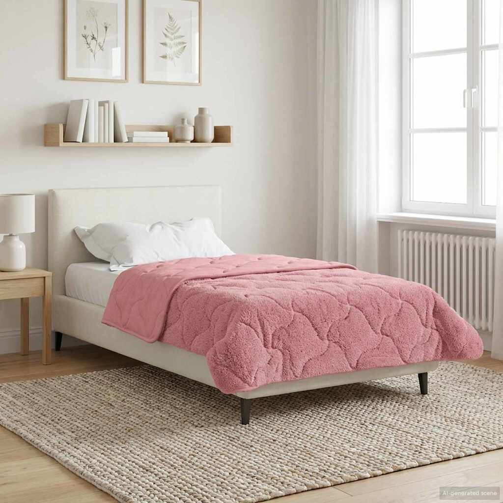 vidaXL Зимен юрган 155 x 220 cm Зима Розово Дишащo