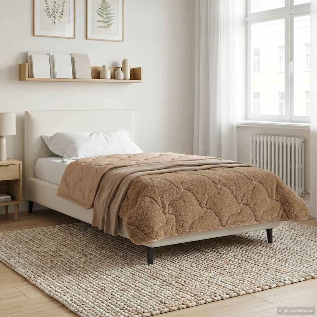 vidaXL Зимен юрган 155 x 220 cm Зима Таупе Дишащo