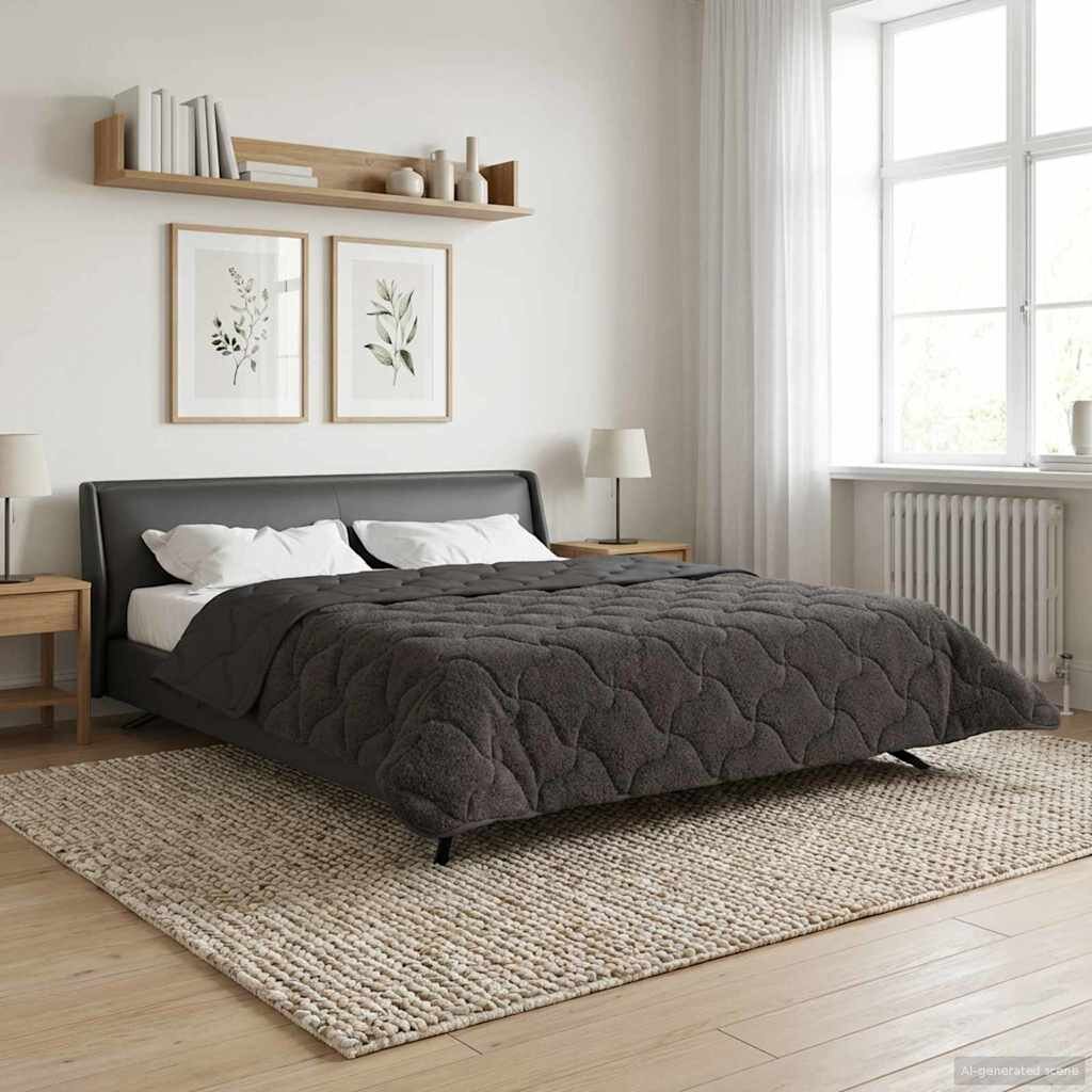 vidaXL Зимен юрган 200 x 220 cm Зима Антрацит Дишащo