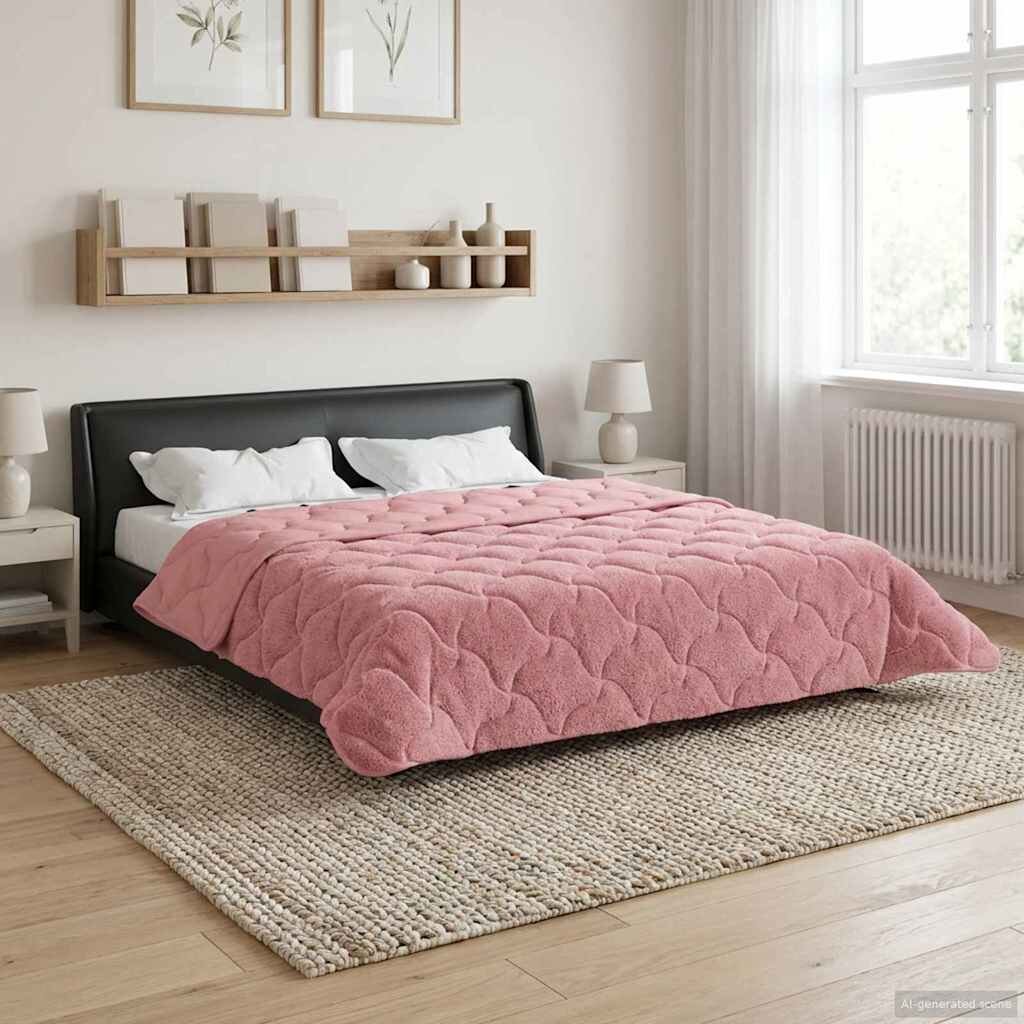 vidaXL Зимен юрган 200 x 220 cm Зима Розово Дишащo