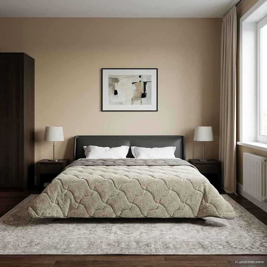 vidaXL Зимен юрган 200 x 220 cm Зима Светлосиво Дишащo