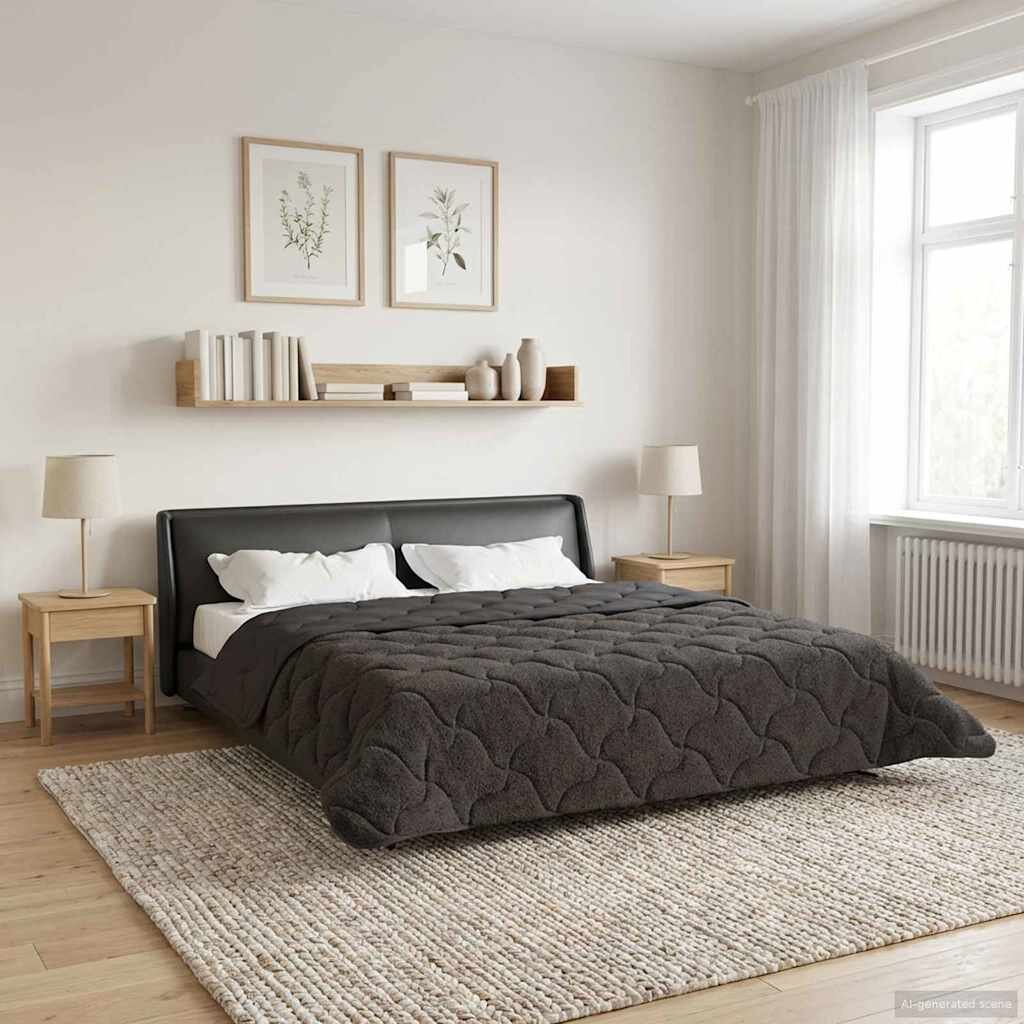 vidaXL Зимен юрган 200 x 240 cm Зима Антрацит Дишащo