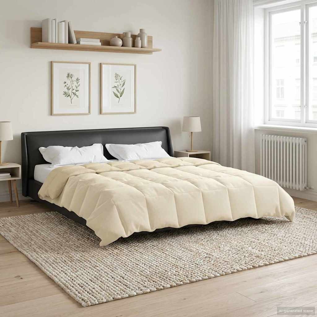 vidaXL Зимен юрган 200 x 240 cm Зима Микрофибър (100% полиестер) Крем