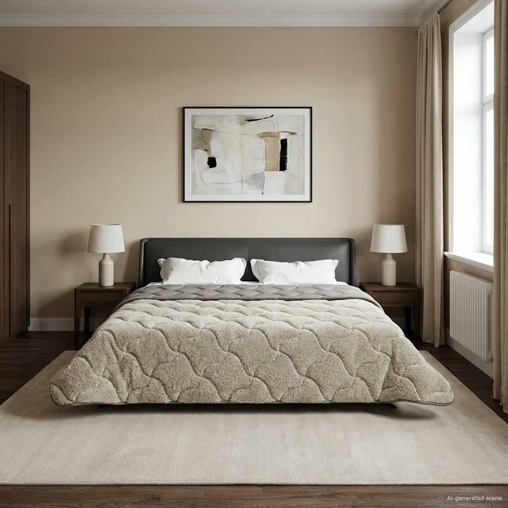 vidaXL Зимен юрган 200 x 240 cm Зима Светлосиво Дишащo