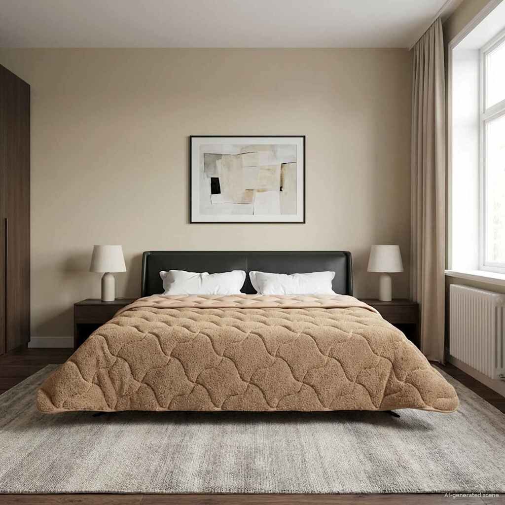 vidaXL Зимен юрган 200 x 240 cm Зима Таупе Дишащo