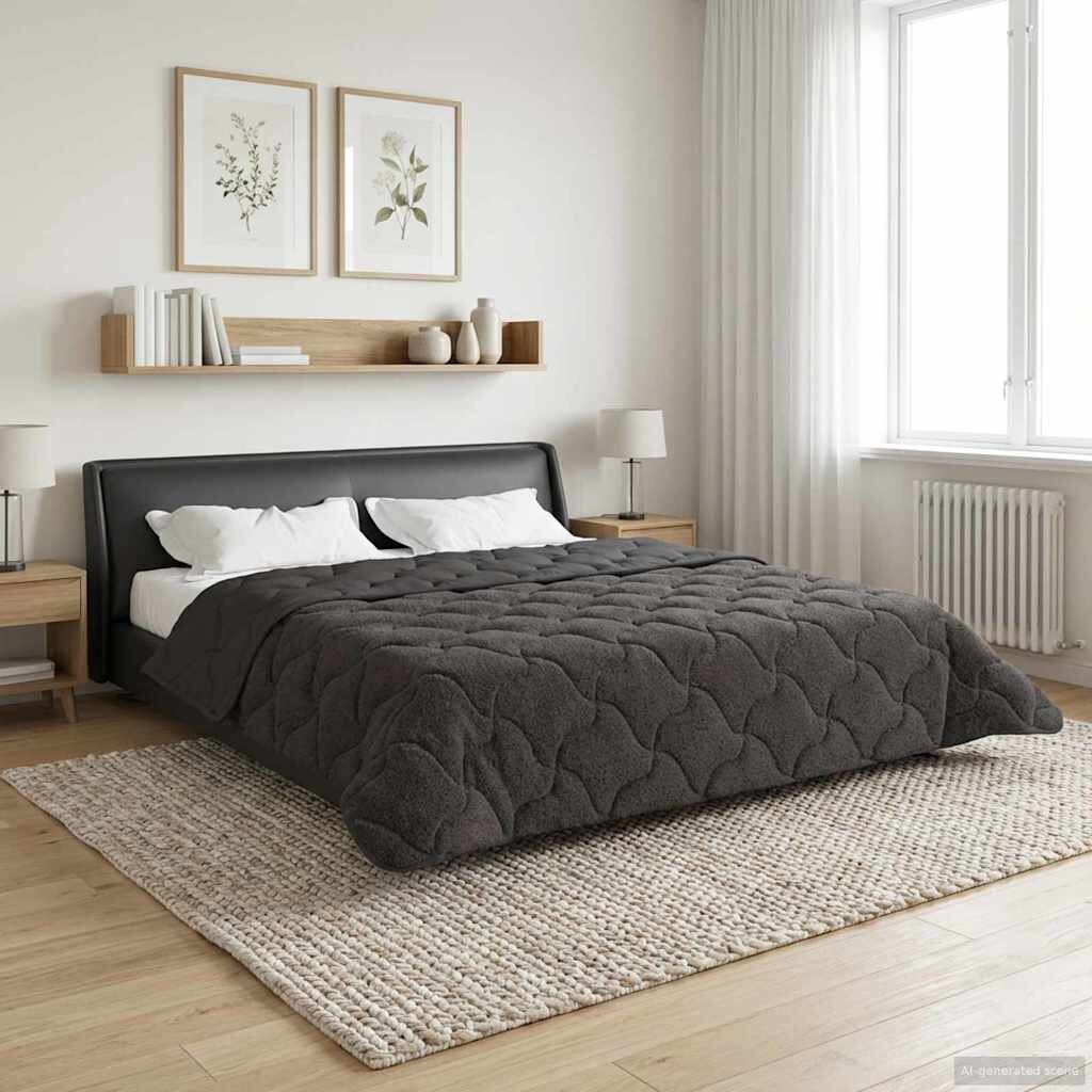 vidaXL Зимен юрган 220 x 260 cm Зима Антрацит Дишащo